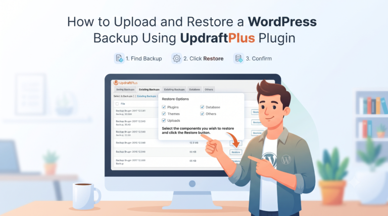 How to Upload a WordPress Backup Using UpdraftPlus Plugin