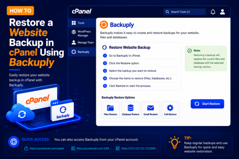 How to Restore a Website Backup in cPanel Using Backuply